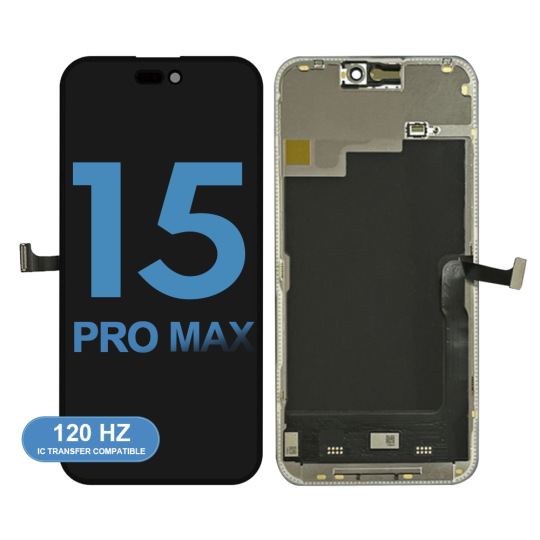 Soft OLED Display Screen Touch Digitizer Full Assembly Replacement Compatible with iPhone 15 Pro Max