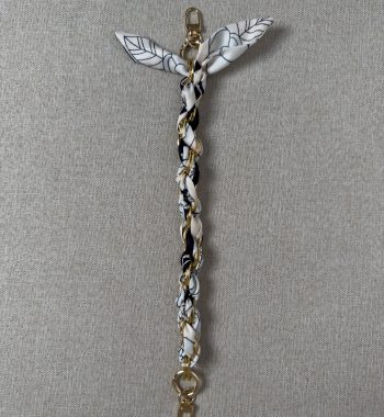 Phone Wrist Lanyard Gold Metal Scarf Phone Charm Strap with Tether Tab Women Phone Chain Accessories for Handbags