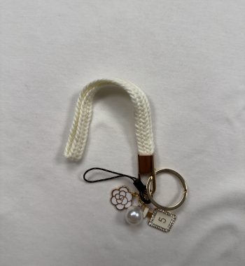 Cute Braided Rope Keychain | Initial Letter Keys Charm with Key Ring | Purse Charms for Handbags | Stylish Gifts for Women