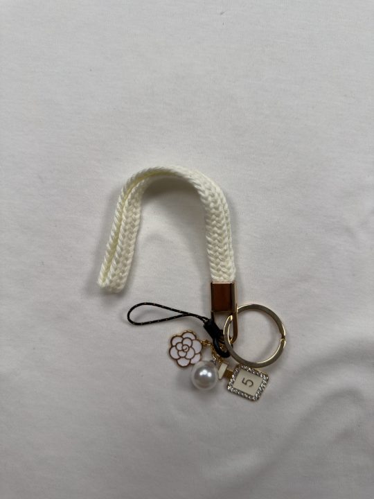 Cute Braided Rope Keychain | Initial Letter Keys Charm with Key Ring | Purse Charms for Handbags | Stylish Gifts for Women