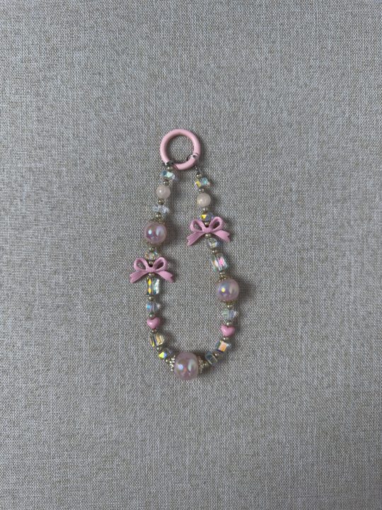 Beaded Bag Chain with Heart/Cube/Round Beads | Alloy Clasps for DIY Crafts | Women’s Handbag & Accessory Decoration Charms