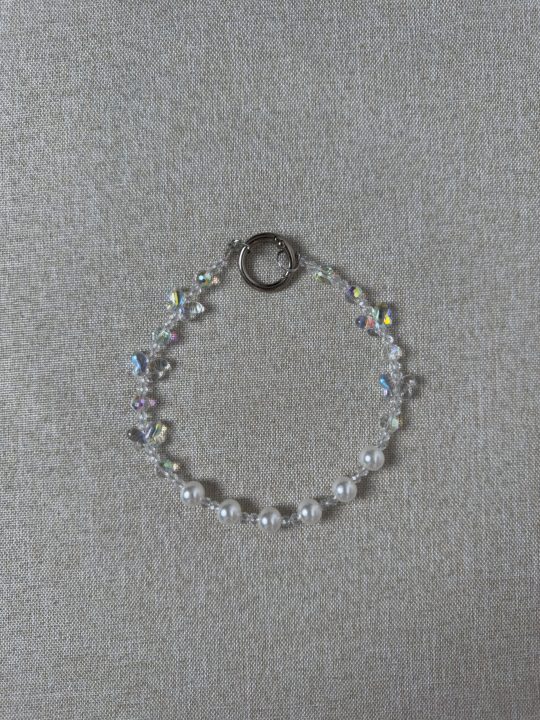 Rhinestones Phone Chain Aesthetic Keychain Wristlet Gems Pearls Beads Bag Charms Car Key Chain Women Rhinestone Pearl Purse Charm Cell Phone Wrist Strap Crystal Bead Phone Charm Keychain Accessories