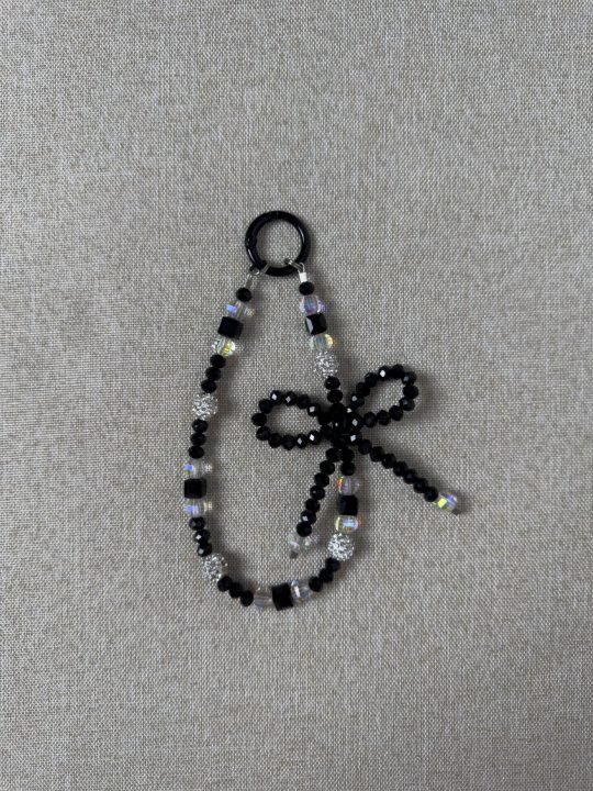 Beaded Bag Chain with Heart/Cube/Round Beads | Alloy Clasps for DIY Crafts | Women’s Handbag & Accessory Decoration Charms