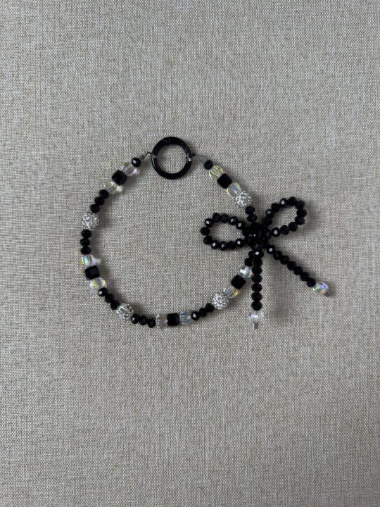 Beaded Bag Chain with Heart/Cube/Round Beads | Alloy Clasps for DIY Crafts | Women’s Handbag & Accessory Decoration Charms