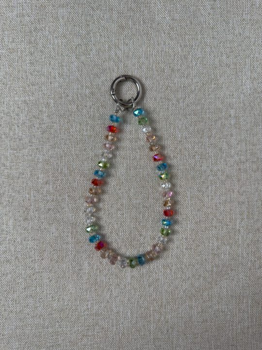 Rhinestones Phone Chain Aesthetic Keychain Wristlet Gems Pearls Beads Bag Charms Car Key Chain Women Rhinestone Pearl Purse Charm Cell Phone Wrist Strap Crystal Bead Phone Charm Keychain Accessories