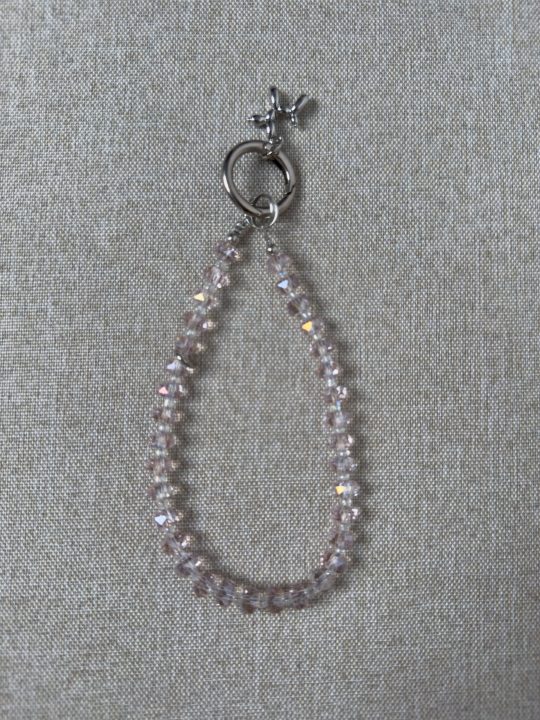Rhinestones Phone Chain Aesthetic Keychain Wristlet Gems Pearls Beads Bag Charms Car Key Chain Women Rhinestone Pearl Purse Charm Cell Phone Wrist Strap Crystal Bead Phone Charm Keychain Accessories