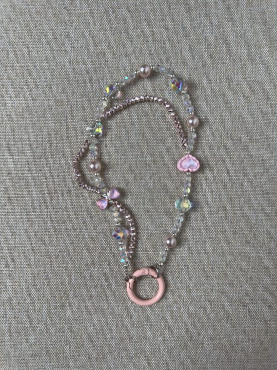 Heart Phone Charm | Cute Beaded Lanyard for Phone Case, Purse & Backpack | Stylish Accessory Gift for Women
