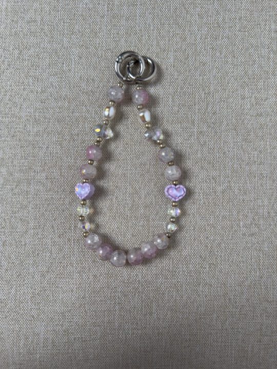 Rhinestones Phone Chain Aesthetic Keychain Wristlet Gems Pearls Beads Bag Charms Car Key Chain Women Rhinestone Pearl Purse Charm Cell Phone Wrist Strap Crystal Bead Phone Charm Keychain Accessories