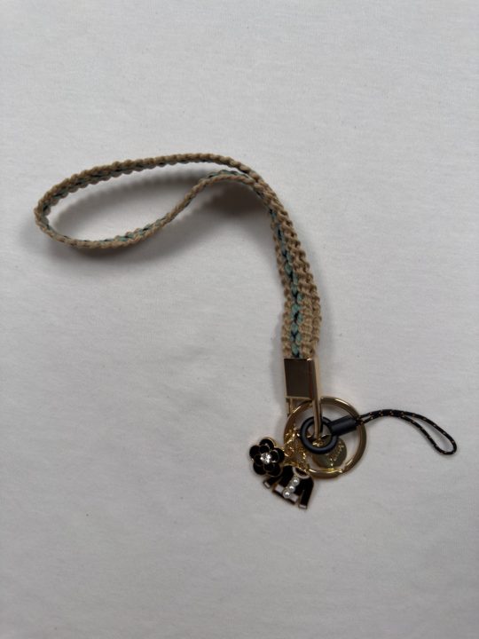 Cute Braided Rope Keychain | Initial Letter Keys Charm with Key Ring | Purse Charms for Handbags | Stylish Gifts for Women