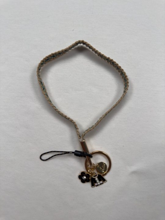 Cute Braided Rope Keychain | Initial Letter Keys Charm with Key Ring | Purse Charms for Handbags | Stylish Gifts for Women