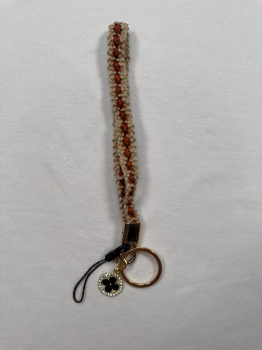 Cute Braided Rope Keychain | Initial Letter Keys Charm with Key Ring | Purse Charms for Handbags | Stylish Gifts for Women