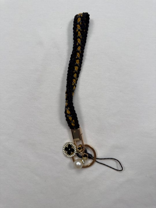 Cute Braided Rope Keychain | Initial Letter Keys Charm with Key Ring | Purse Charms for Handbags | Stylish Gifts for Women