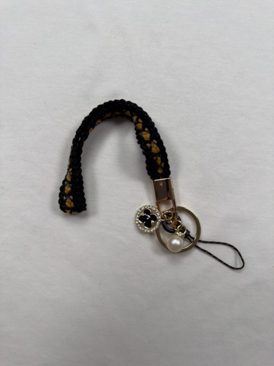 Cute Braided Rope Keychain | Initial Letter Keys Charm with Key Ring | Purse Charms for Handbags | Stylish Gifts for Women