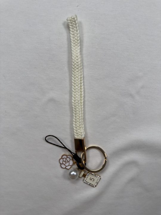 Cute Braided Rope Keychain | Initial Letter Keys Charm with Key Ring | Purse Charms for Handbags | Stylish Gifts for Women
