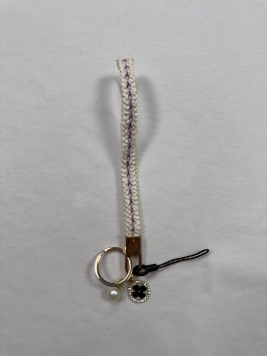 Cute Braided Rope Keychain | Initial Letter Keys Charm with Key Ring | Purse Charms for Handbags | Stylish Gifts for Women