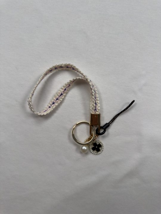 Cute Braided Rope Keychain | Initial Letter Keys Charm with Key Ring | Purse Charms for Handbags | Stylish Gifts for Women