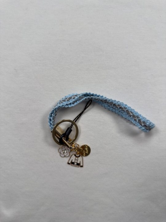 Cute Braided Rope Keychain | Initial Letter Keys Charm with Key Ring | Purse Charms for Handbags | Stylish Gifts for Women