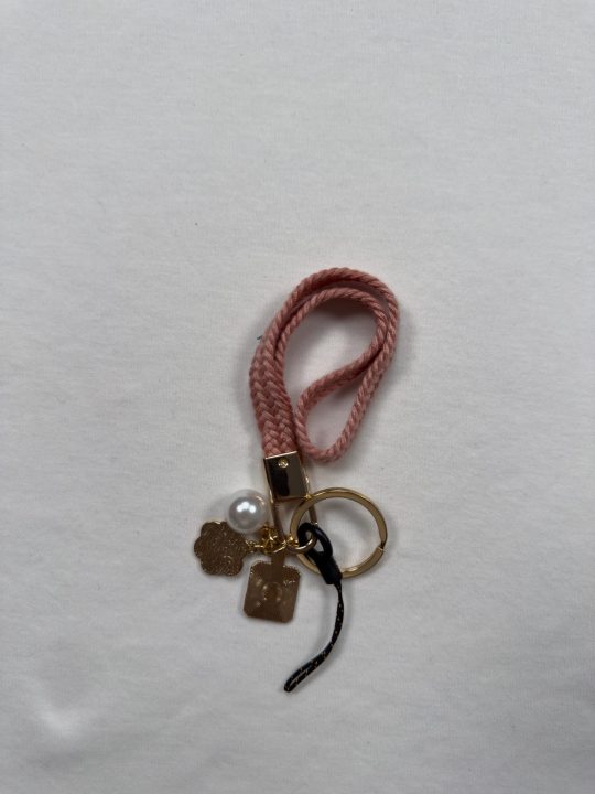 Cute Braided Rope Keychain | Initial Letter Keys Charm with Key Ring | Purse Charms for Handbags | Stylish Gifts for Women