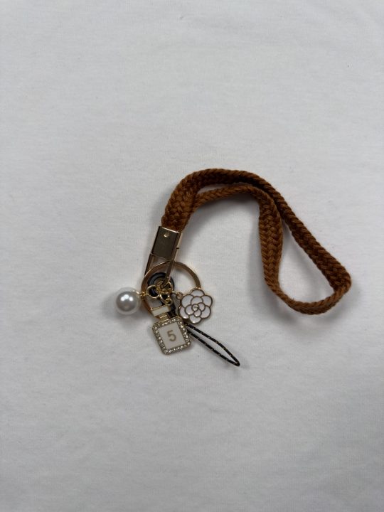 Cute Braided Rope Keychain | Initial Letter Keys Charm with Key Ring | Purse Charms for Handbags | Stylish Gifts for Women