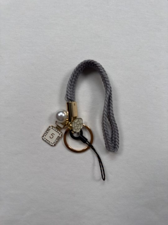 Cute Braided Rope Keychain | Initial Letter Keys Charm with Key Ring | Purse Charms for Handbags | Stylish Gifts for Women