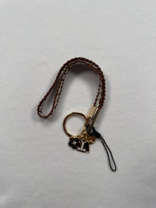 Cute Braided Rope Keychain | Initial Letter Keys Charm with Key Ring | Purse Charms for Handbags | Stylish Gifts for Women