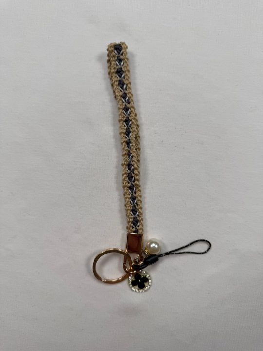 Cute Braided Rope Keychain | Initial Letter Keys Charm with Key Ring | Purse Charms for Handbags | Stylish Gifts for Women