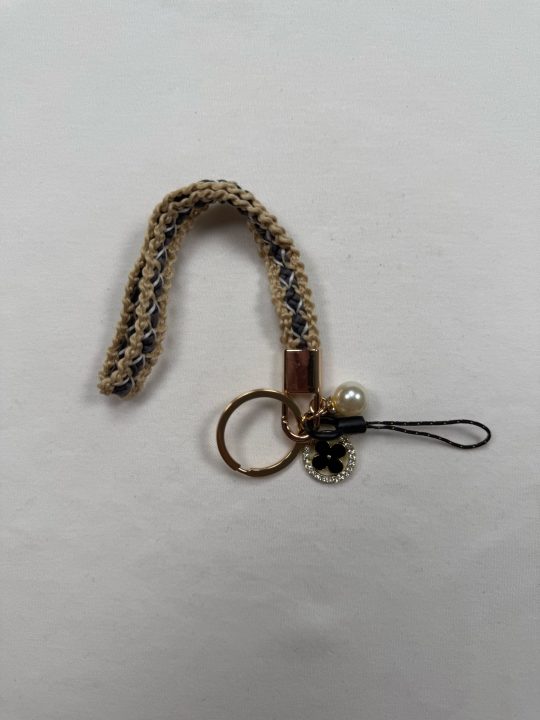 Cute Braided Rope Keychain | Initial Letter Keys Charm with Key Ring | Purse Charms for Handbags | Stylish Gifts for Women
